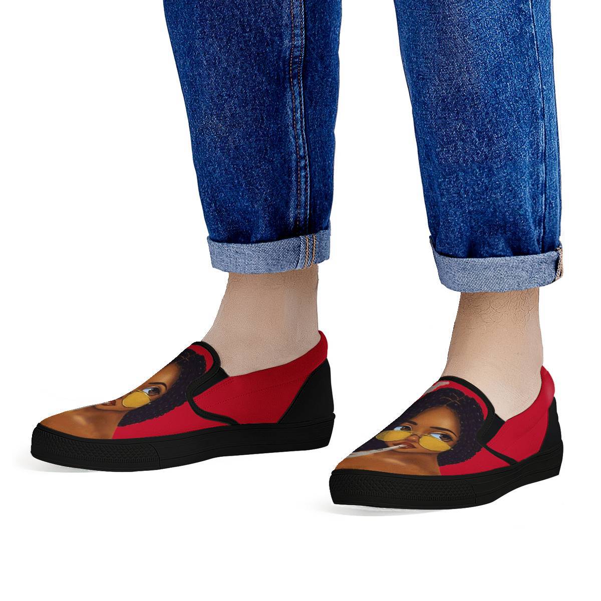Customized Canvas Shoes With Female Pattern Customized Canvas Shoes With Female Pattern